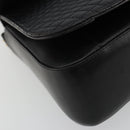 BALLY Shoulder Bag Leather Black Gold Auth 188596A-14