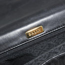 BALLY Shoulder Bag Leather Black Gold Auth 188596A-17