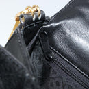 BALLY Shoulder Bag Leather Black Gold Auth 188596A-20