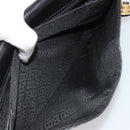BALLY Shoulder Bag Leather Black Gold Auth 188596A-22