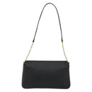 BALLY Shoulder Bag Leather Black Gold Auth 188596A-2
