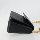 BALLY Shoulder Bag Leather Black Gold Auth 188596A-3