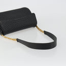 BALLY Shoulder Bag Leather Black Gold Auth 188596A-7