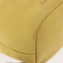 Salvatore Ferragamo Purse Hand Bag Suede Yellow Auth 188597-9