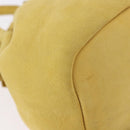 Salvatore Ferragamo Purse Hand Bag Suede Yellow Auth 188597-15
