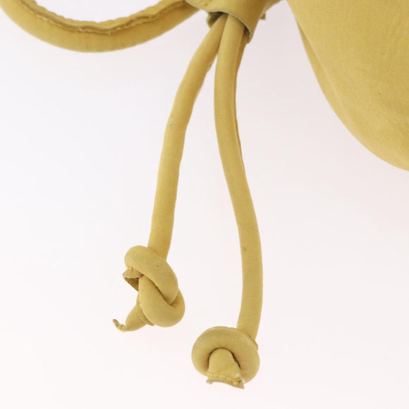 Salvatore Ferragamo Purse Hand Bag Suede Yellow Auth 188597