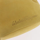 Salvatore Ferragamo Purse Hand Bag Suede Yellow Auth 188597-17