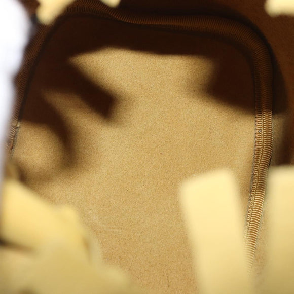 Salvatore Ferragamo Purse Hand Bag Suede Yellow Auth 188597