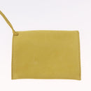 Salvatore Ferragamo Purse Hand Bag Suede Yellow Auth 188597-21