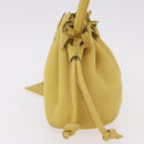 Salvatore Ferragamo Purse Hand Bag Suede Yellow Auth 188597-3