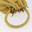 Salvatore Ferragamo Purse Hand Bag Suede Yellow Auth 188597-7