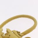 Salvatore Ferragamo Purse Hand Bag Suede Yellow Auth 188597-8