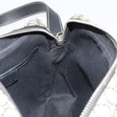 CELINE Macadam Canvas Shoulder Bag Navy Silver Auth 188605A-19
