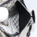 CELINE Macadam Canvas Shoulder Bag Navy Silver Auth 188605A-22