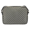 CELINE Macadam Canvas Shoulder Bag Navy Silver Auth 188605A-2