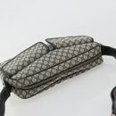 CELINE Macadam Canvas Shoulder Bag Navy Silver Auth 188605A-6