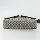 CELINE Macadam Canvas Shoulder Bag Navy Silver Auth 188605A-5