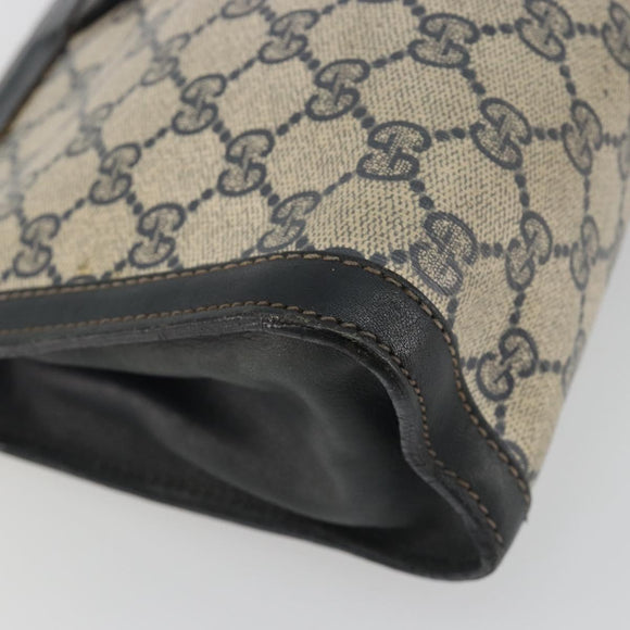 GUCCI GG Supreme Sherry Line Clutch Bag PVC Navy 014 2125 28 41 Auth 188606