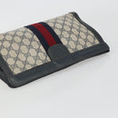 GUCCI GG Supreme Sherry Line Clutch Bag PVC Navy 014 2125 28 41 Auth 188606-6