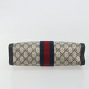 GUCCI GG Supreme Sherry Line Clutch Bag PVC Navy 014 2125 28 41 Auth 188606-6