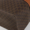 CELINE Macadam Canvas Tote Bag PVC Leather Brown Gold Auth 188607A-15
