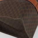 CELINE Macadam Canvas Tote Bag PVC Leather Brown Gold Auth 188607A-17
