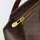 CELINE Macadam Canvas Tote Bag PVC Leather Brown Gold Auth 188607A-10