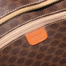 CELINE Macadam Canvas Tote Bag PVC Leather Brown Gold Auth 188607A-19