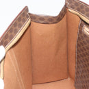 CELINE Macadam Canvas Tote Bag PVC Leather Brown Gold Auth 188607A-21