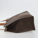 CELINE Macadam Canvas Tote Bag PVC Leather Brown Gold Auth 188607A-4