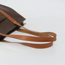 CELINE Macadam Canvas Tote Bag PVC Leather Brown Gold Auth 188607A-7