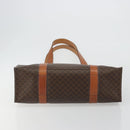 CELINE Macadam Canvas Tote Bag PVC Leather Brown Gold Auth 188607A-5