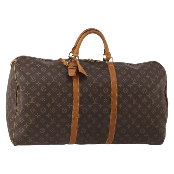 LOUIS VUITTON Monogram Keepall 60 Boston Bag M41422 LV Auth 188608
