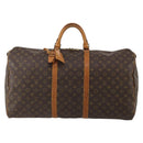 LOUIS VUITTON Monogram Keepall 60 Boston Bag M41422 LV Auth 188608-13