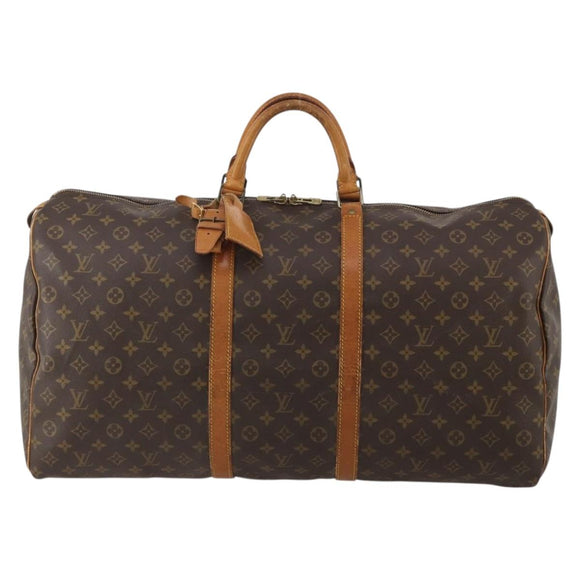 LOUIS VUITTON Monogram Keepall 60 Boston Bag M41422 LV Auth 188608