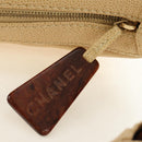 CHANEL Shoulder Bag Caviar Skin Beige Gold CC Auth 188609SAV-20