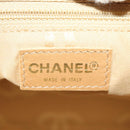 CHANEL Shoulder Bag Caviar Skin Beige Gold CC Auth 188609SAV-21