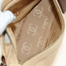 CHANEL Shoulder Bag Caviar Skin Beige Gold CC Auth 188609SAV-10