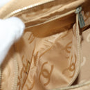 CHANEL Shoulder Bag Caviar Skin Beige Gold CC Auth 188609SAV-25