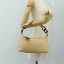 CHANEL Shoulder Bag Caviar Skin Beige Gold CC Auth 188609SAV-26
