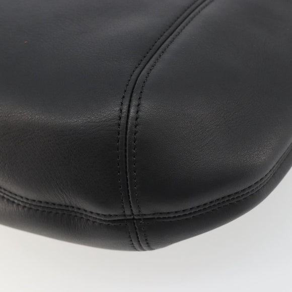Coach Tote Bag Leather Black Gold Auth 188610A