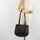 Coach Tote Bag Leather Black Gold Auth 188610A-20