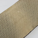 FENDI Zucchino Canvas Hand Pouch Beige Gold Auth 188611A-9