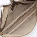 FENDI Zucchino Canvas Hand Pouch Beige Gold Auth 188611A-11