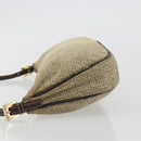 FENDI Zucchino Canvas Hand Pouch Beige Gold Auth 188611A-4