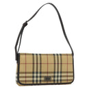 BURBERRY Nova Check Shoulder Bag PVC Beige Auth 188612A-1