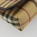 BURBERRY Nova Check Shoulder Bag PVC Beige Auth 188612A-15