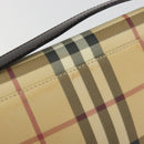 BURBERRY Nova Check Shoulder Bag PVC Beige Auth 188612A-10