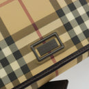 BURBERRY Nova Check Shoulder Bag PVC Beige Auth 188612A-18
