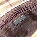 BURBERRY Nova Check Shoulder Bag PVC Beige Auth 188612A-19